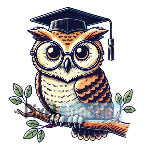 Graduation Owl With Scholar’s Cap and Glasses Clipart